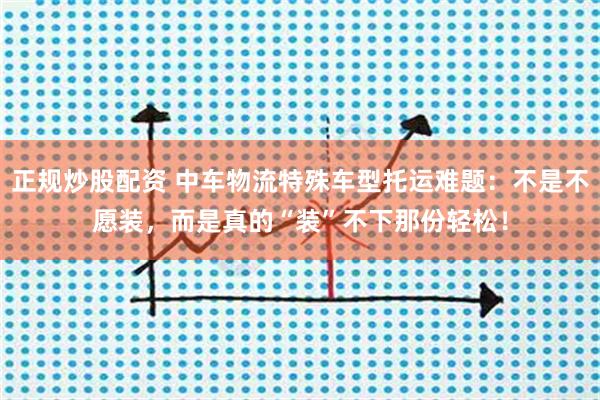 正规炒股配资 中车物流特殊车型托运难题：不是不愿装，而是真的“装”不下那份轻松！